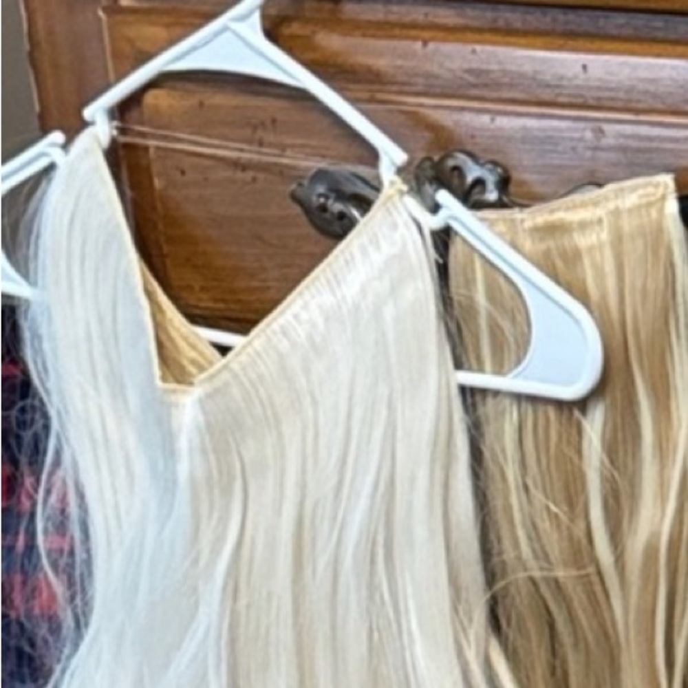Blonde Halo Band Hair Extensions - Natural Light Blonde
